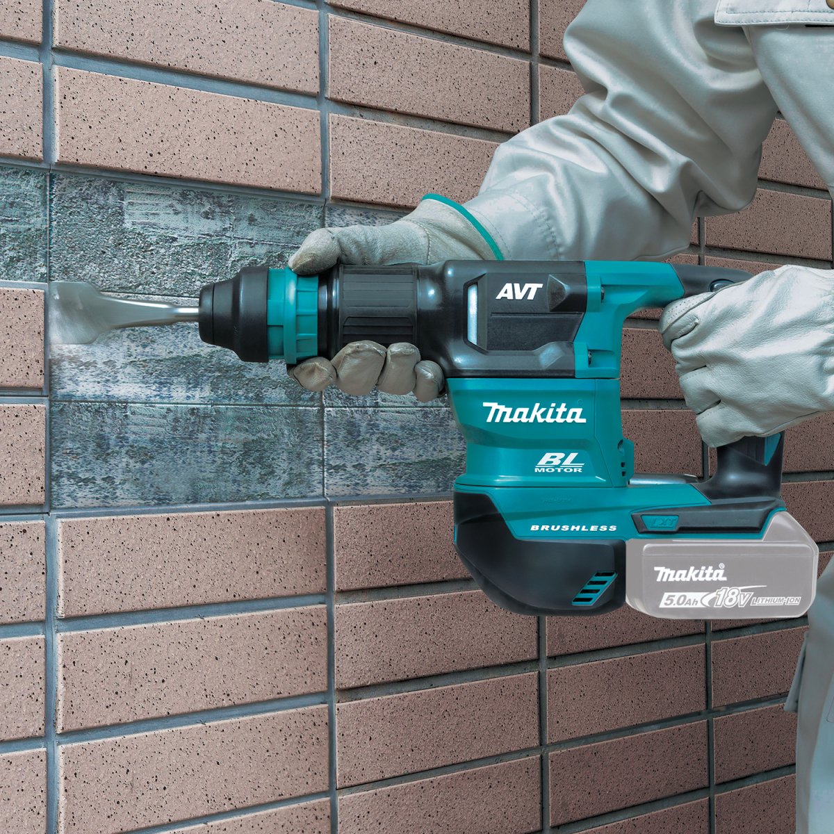 18V LXT Lithium-Ion Brushless Cordless AVT Power Scraper with SDS-PLUS Compatibility - Perfect for Construction, Demolition, and Tile Removal Projects
