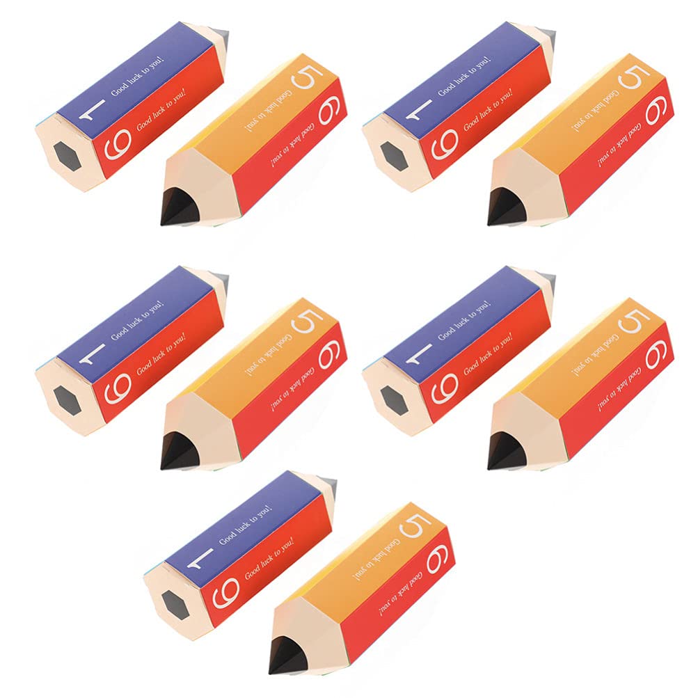 12 Pack Pencil-Shaped Gift Boxes - Candy & Goodie Holders for Wedding Favors, Party Supplies, Baby Showers & Birthday Gifts | Sweet Treat Containers for Classroom Rewards & Holiday Celebrations