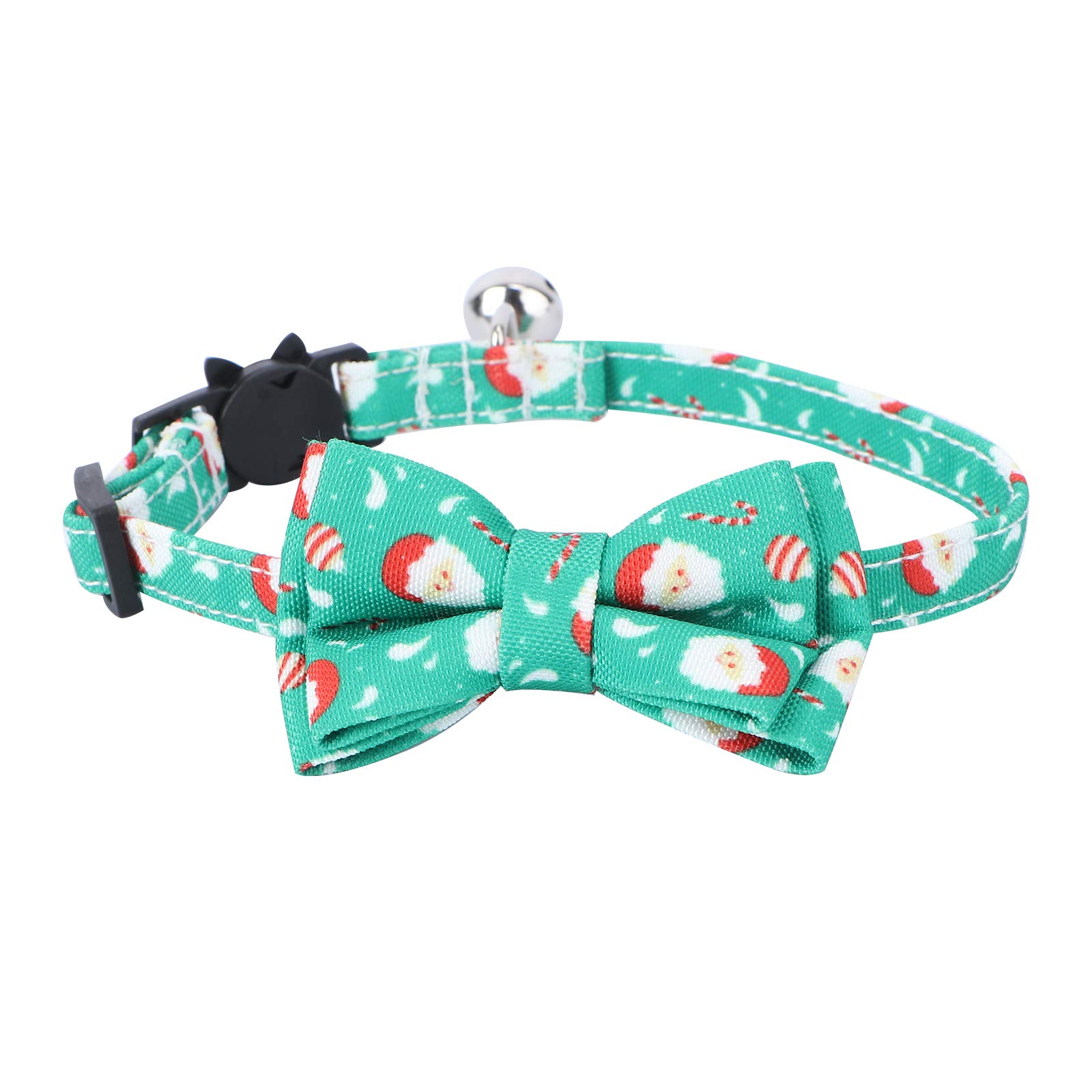Festive Santa Cat Collar with Jingle Bells - Christmas Pet Costume for Parties & Cosplay