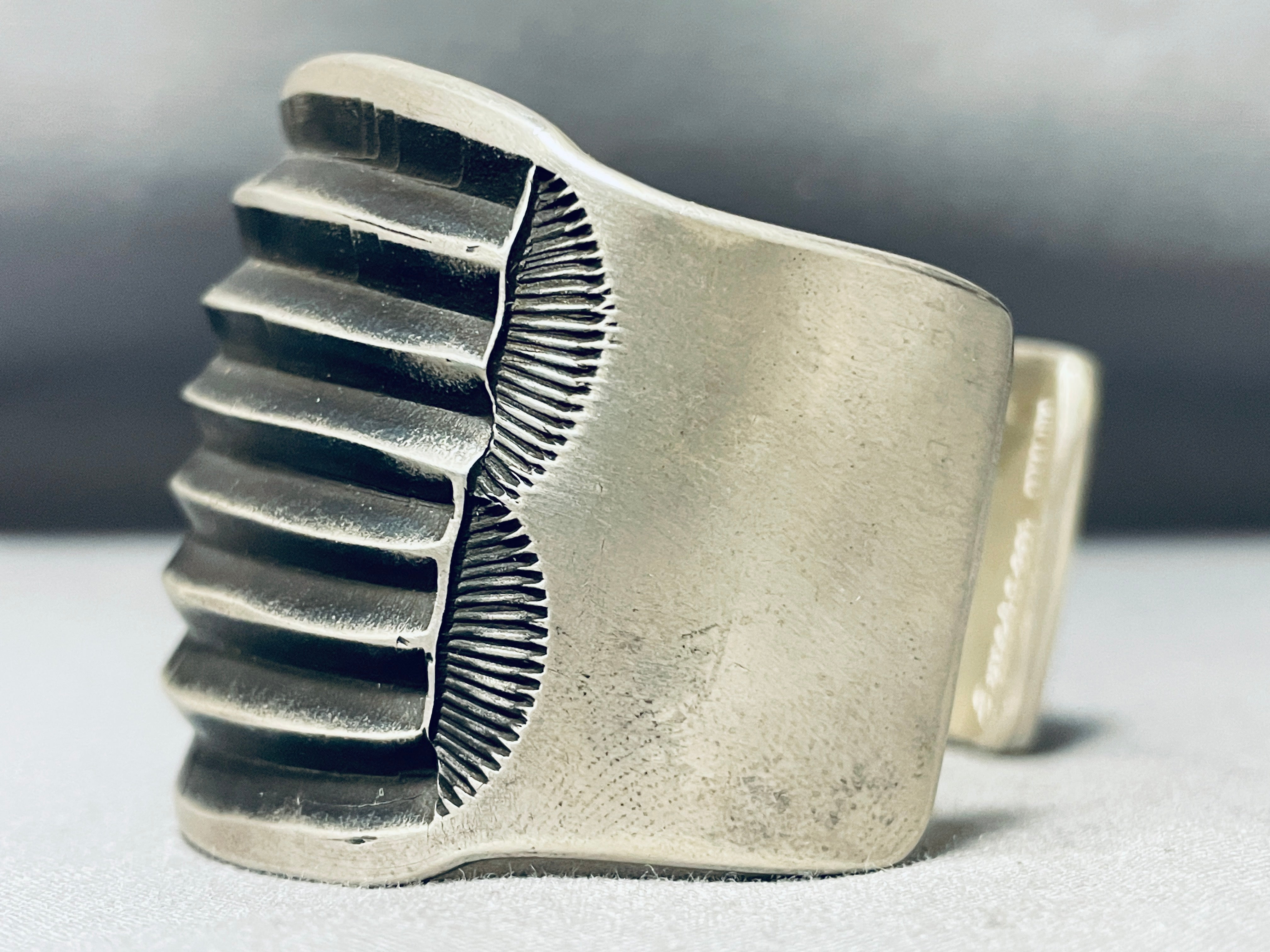 157 Gram Bold Vintage Native American Navajo Heavy Sterling Silver Bracelet - Handmade Tribal Jewelry for Women, Boho Chic Accessory - Perfect for Festivals, Weddings, and Everyday Wear