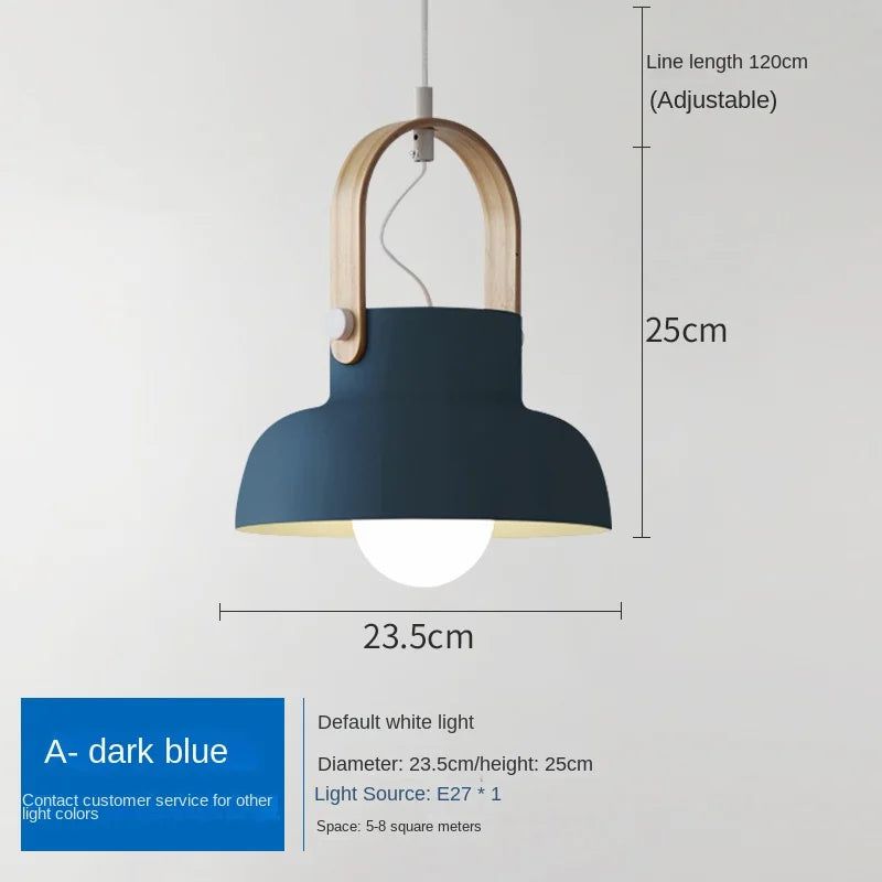 Macaron Loft LED Iron Pendant Light - Modern Industrial Hanging Fixture for Kitchen Island, Dining Room & Bedroom Lighting