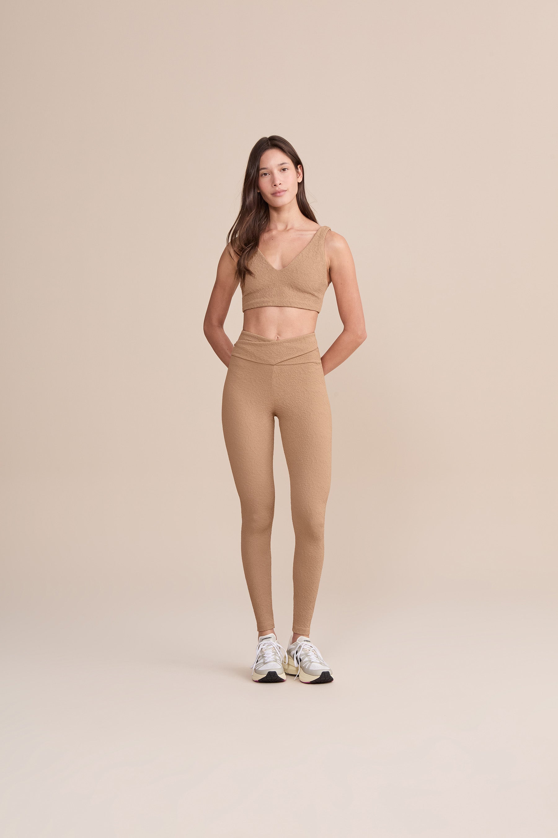 Jacquard Outline Long Leggings for Women - High Waist Yoga Pants with Floral Pattern - Comfortable Workout Leggings for Running, Gym & Lounge