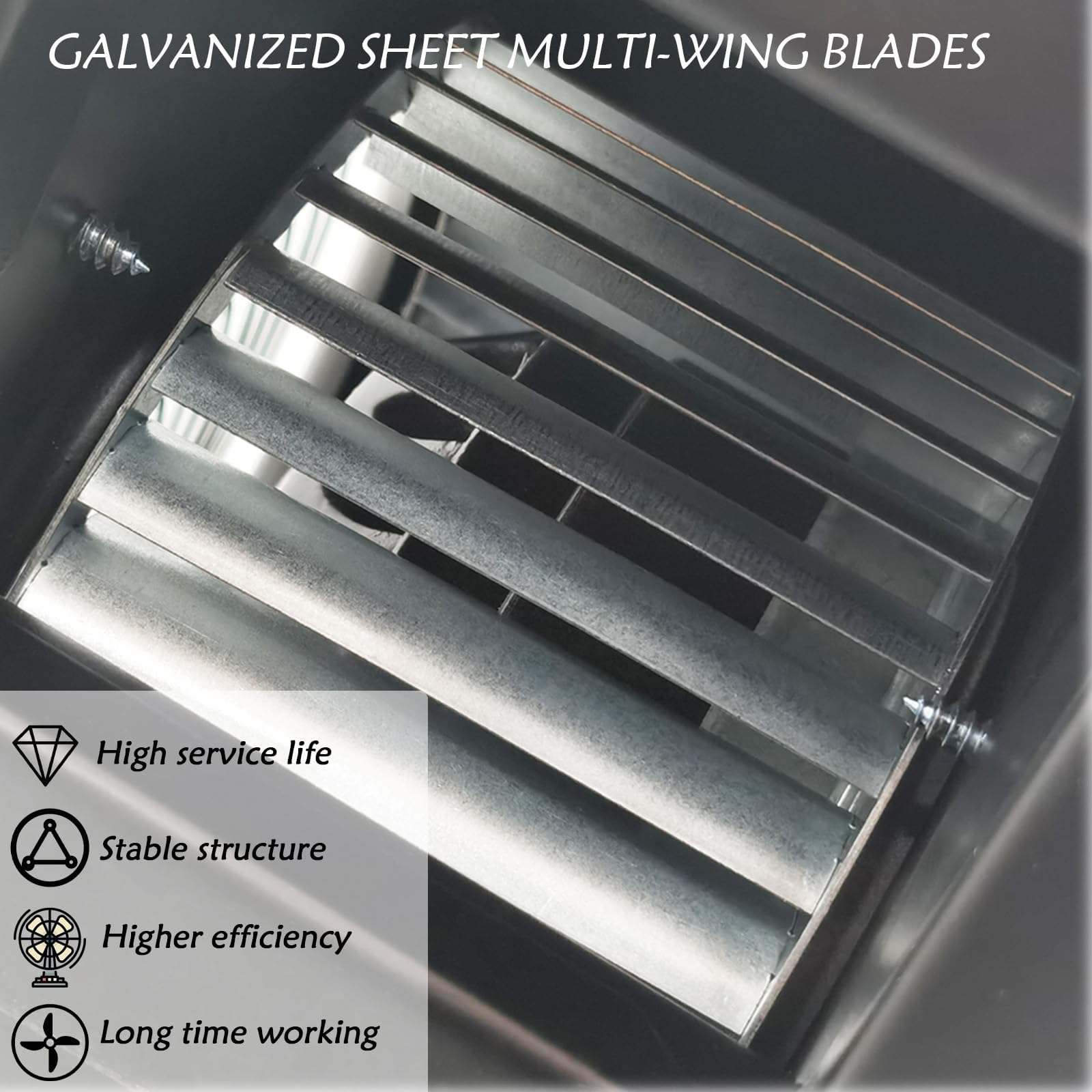 120W Small Centrifugal Blower Fan - 2600 RPM High Speed Airflow for Wood Boiler Furnace, Heat Dissipation & Air Purification | Compact Design for HVAC, Industrial Equipment & Home Ventilation Systems