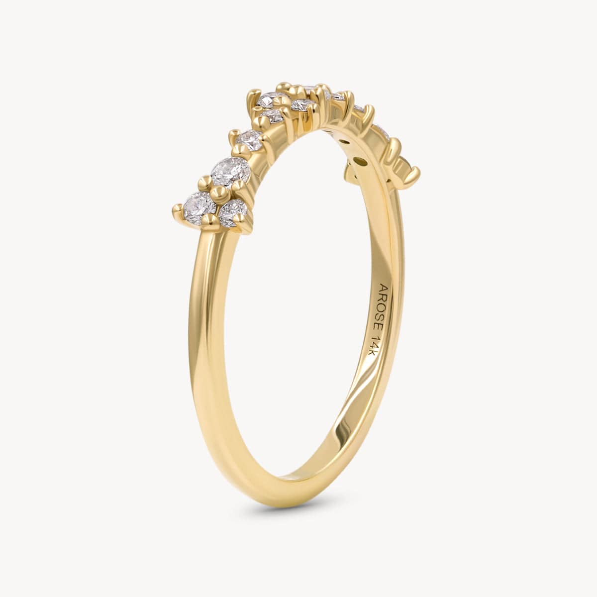 Exquisite 14K Gold Diamond Trio Ring for Women - Elegant Stackable Wedding Band, Anniversary Gift - Perfect for Engagements, Bridal Jewelry & Special Occasions