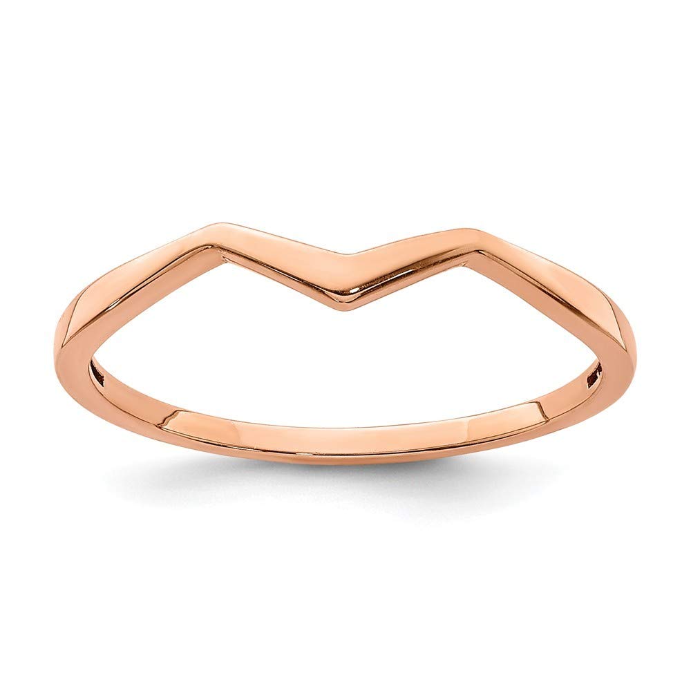 14K Rose Gold Ring Size 7 - Dainty Stackable Band Jewelry Gift for Women, Bridesmaids, Anniversary, Valentine's Day | Perfect for Everyday Wear, Special Occasions & Gift Giving