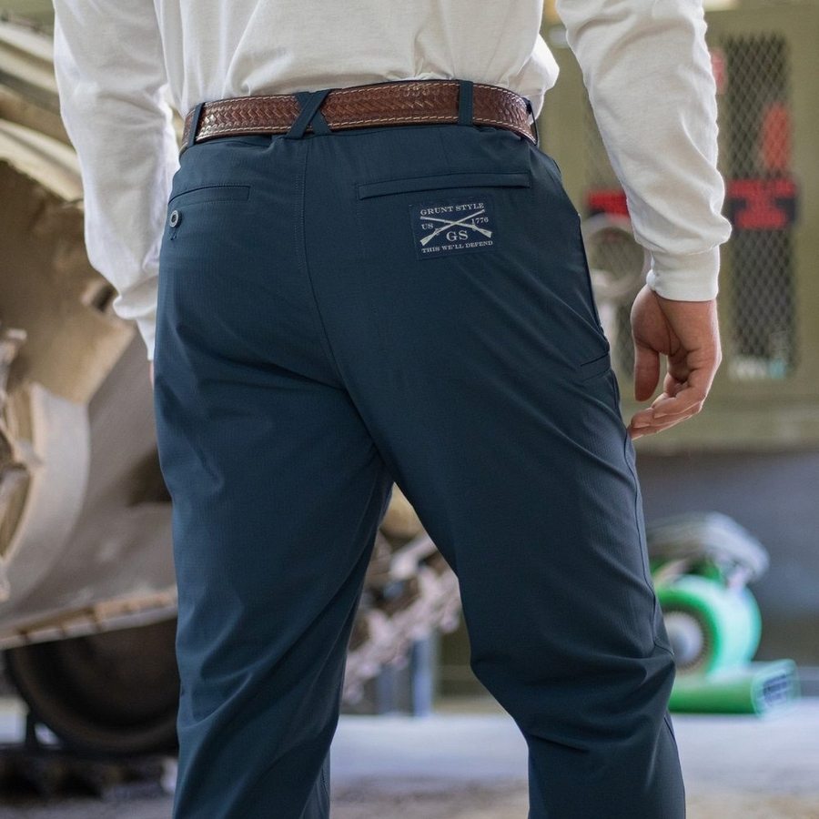 Men's Ripstop Cargo Pants - Durable Outdoor Tactical Pants in Navy Blue | Perfect for Hiking, Camping & Everyday Wear
