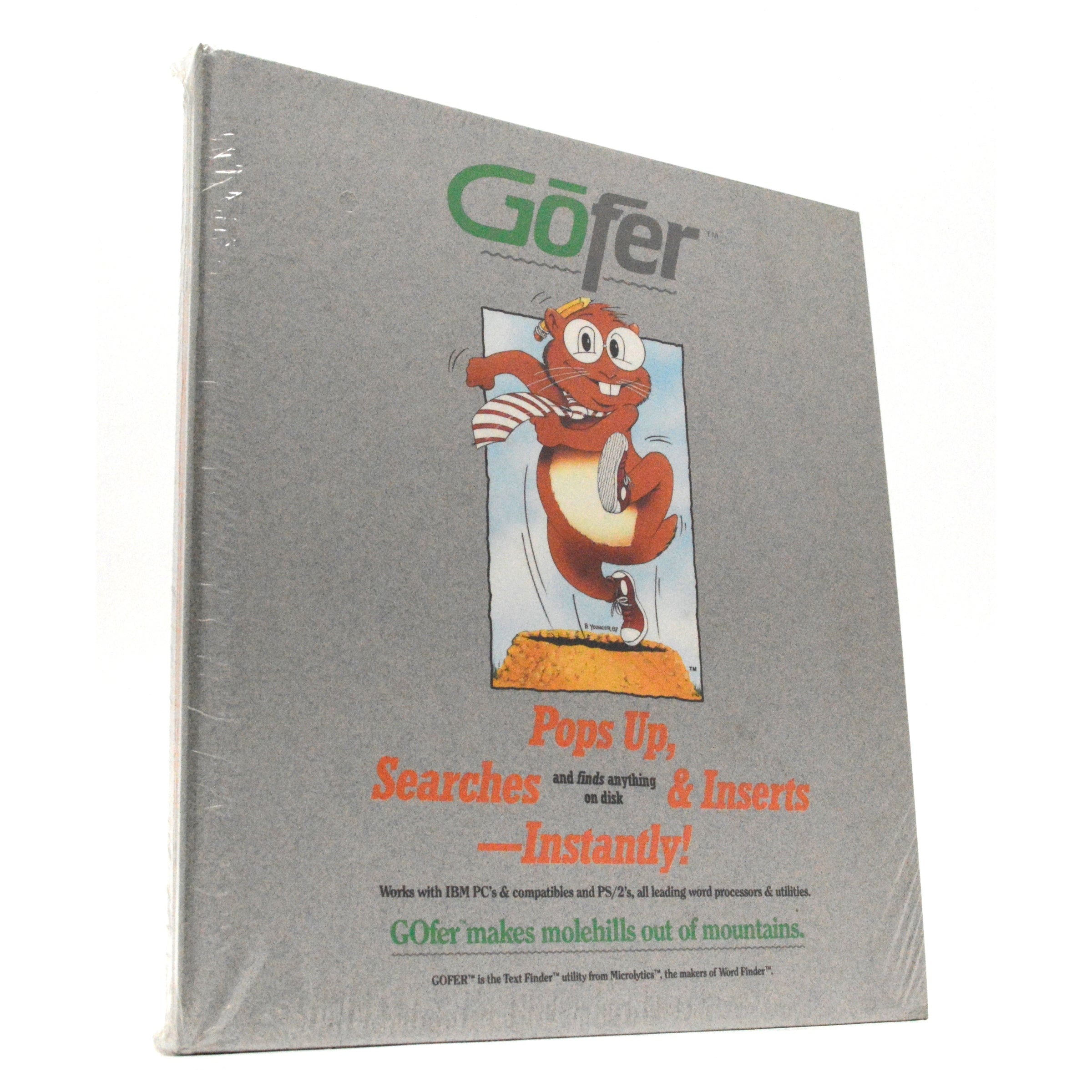 Vintage IBM PC GOFER Text/Word Finder Utility Software - Factory Sealed (1987 Edition) | Perfect for Retro Computing Enthusiasts & IBM PC Collectors