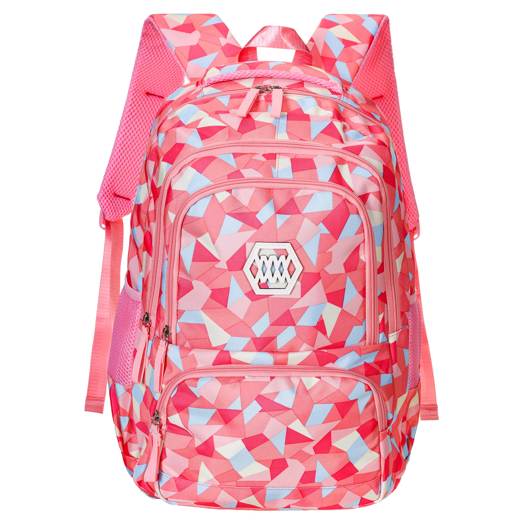 Waterproof School Backpack for Teen Boys & Girls - Lightweight Durable Bookbag for Middle & High School Students, Pink - Perfect for School, Travel & Outdoor Activities