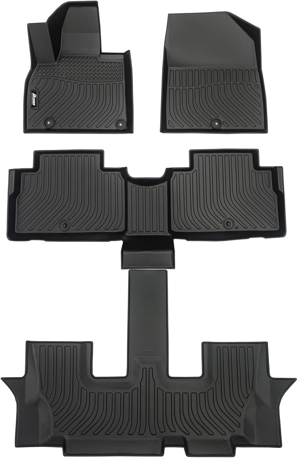 2020-2025 Kia Telluride 7 & 8 Seater Custom 3D All-Weather Floor Mats - 4PC Set for Ultimate Car Protection | Perfect for Family Road Trips & Winter Weather