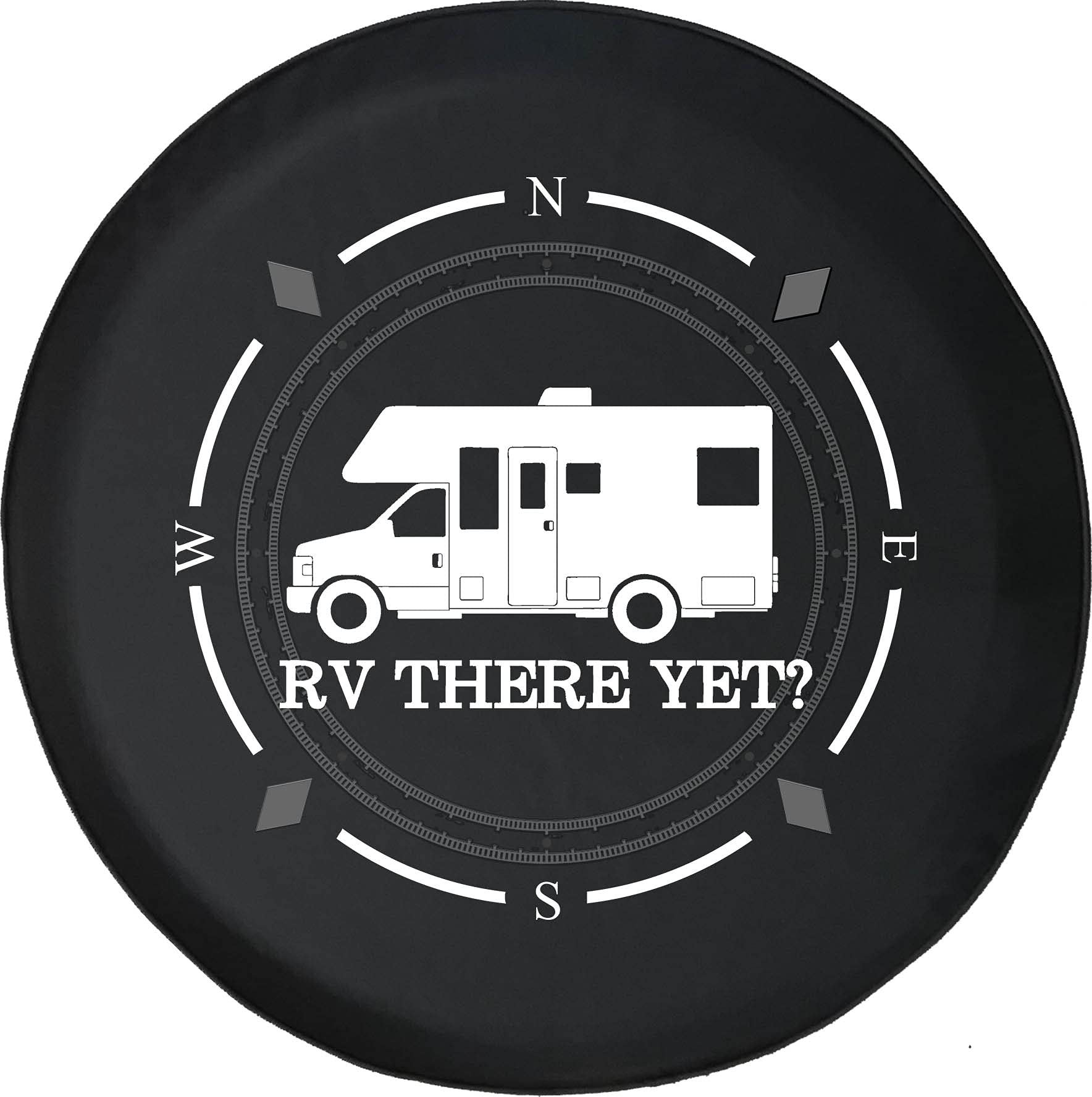 Pike Outdoors Spare Tire Cover with Compass Design – Universal Fit for SUV, Trailer, RV & Camper Accessories | Durable Wheel Protection for Road Trips & Outdoor Adventures