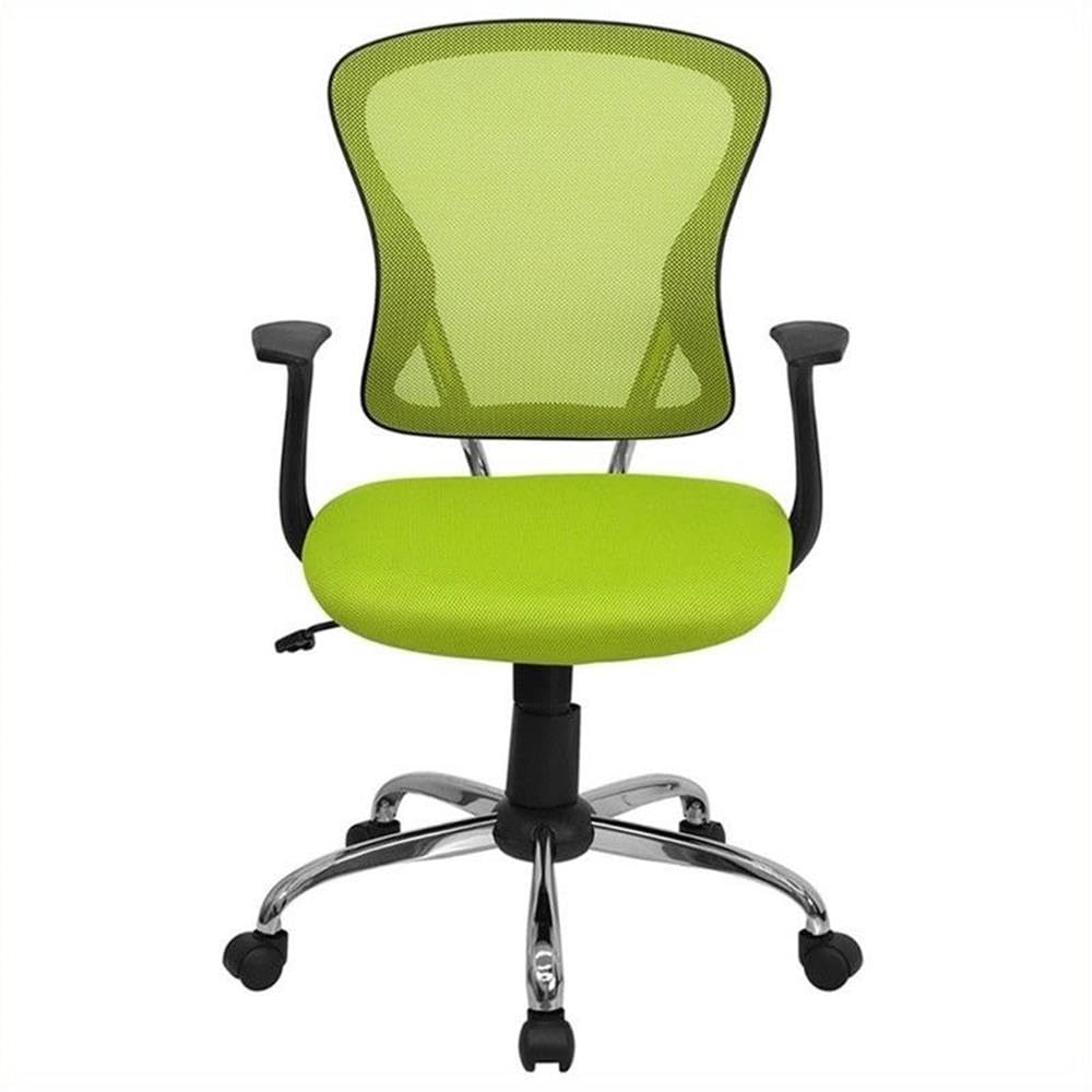 Ergonomic UrbanPro Mid Back Mesh Office Chair - Adjustable Height & Lumbar Support, Green - Perfect for Home Office, Gaming & Workspace Comfort