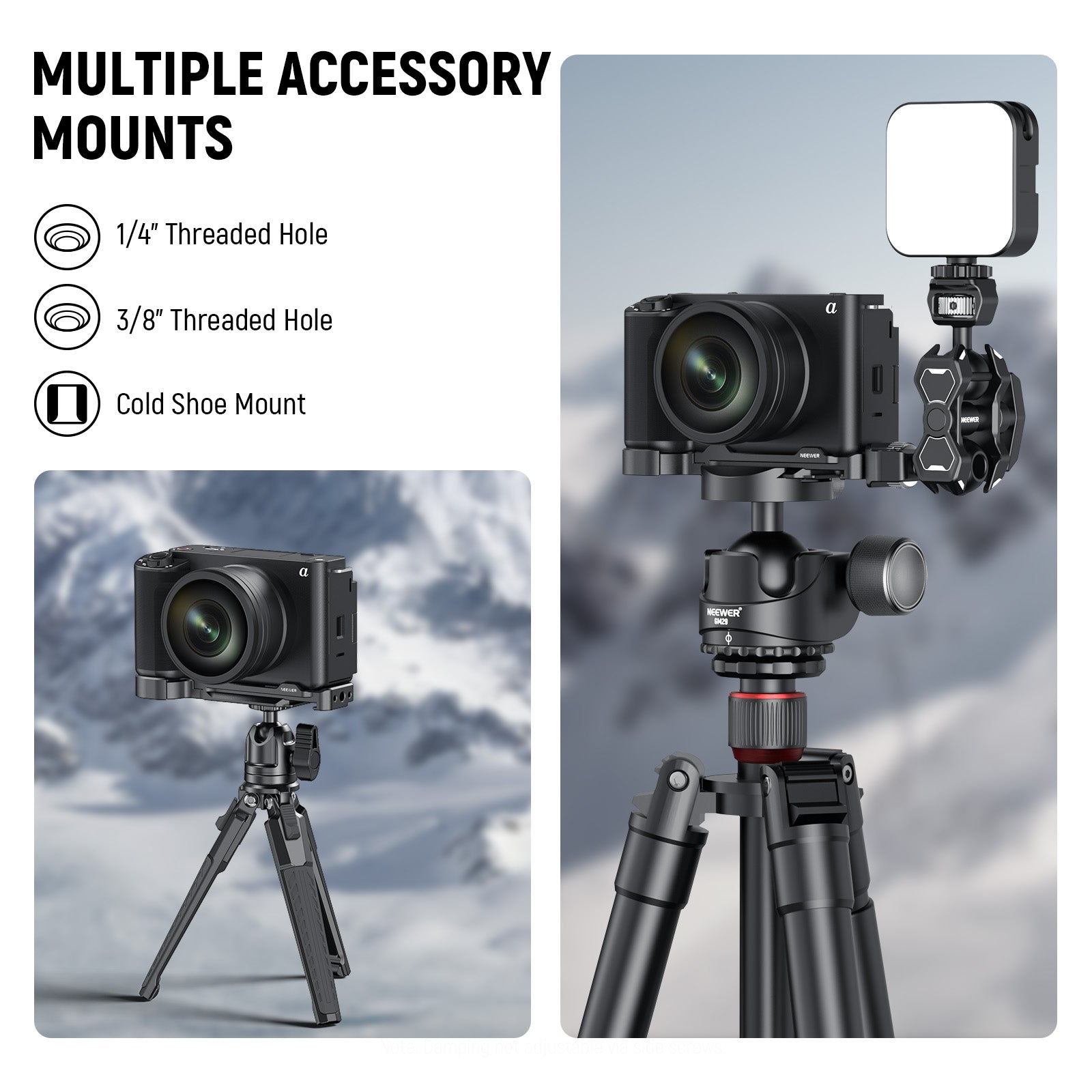 NEEWER CA044 Baseplate for Sony ZV-E1 Camera - Durable Aluminum Alloy Quick Release Plate for Vlogging, Photography & Video Shooting
