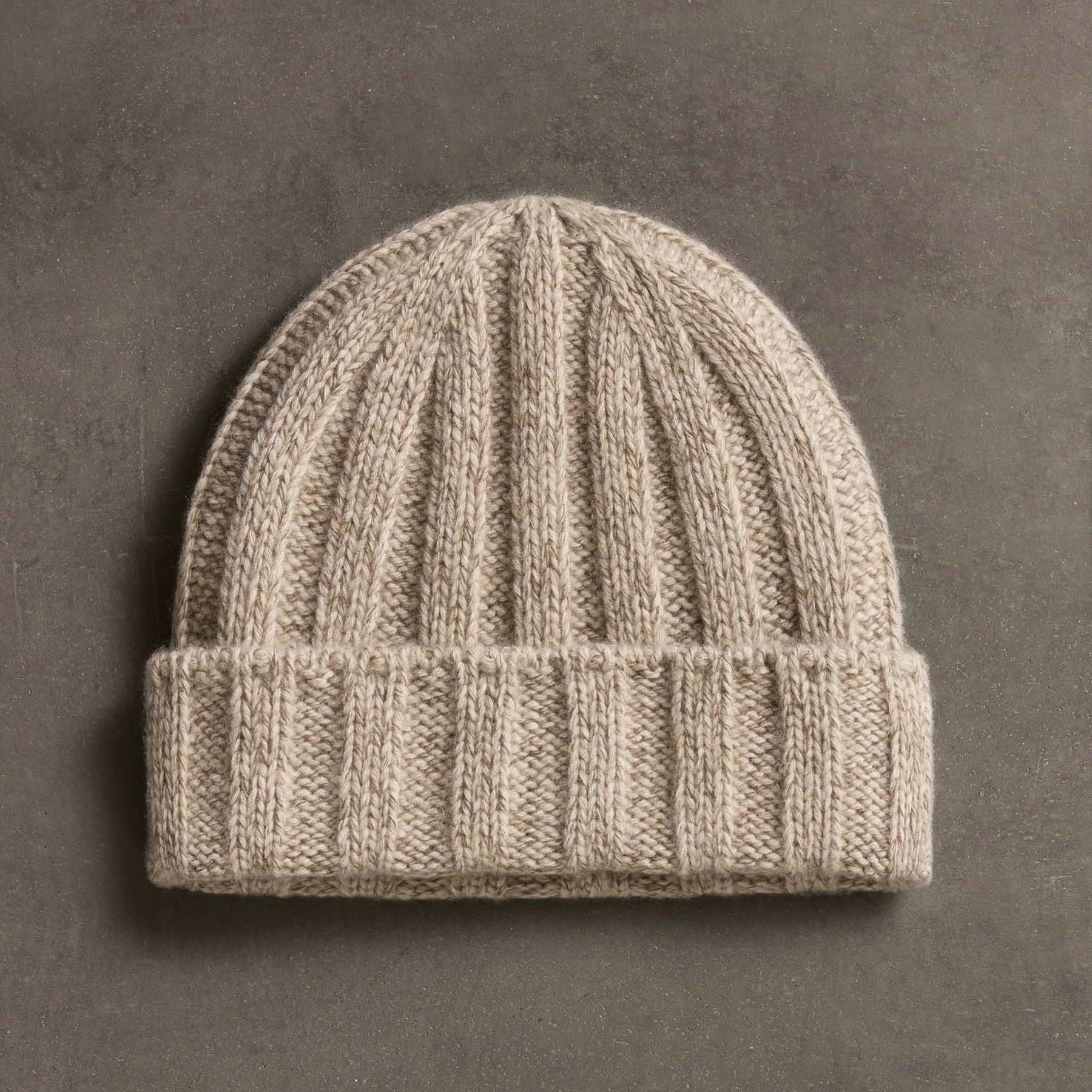 Luxury Cashmere Marled Beanie - Soft Stone Marl Winter Hat for Men & Women - Cozy Knit Beanie for Cold Weather, Outdoor Activities & Fashion Accessory