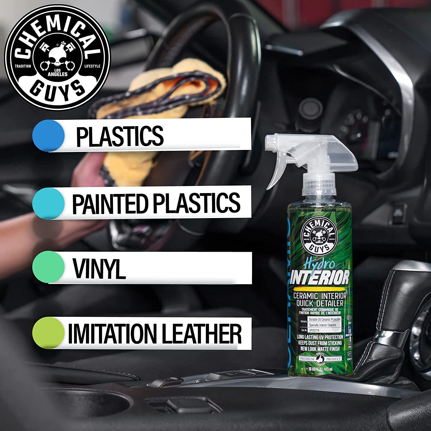 Chemical Guys HOL363 16-Piece Ceramic Car Wash & Protection Kit with Foam Cannon, Bucket & 6 Cleaning Chemicals – Pressure Washer Compatible – Perfect for Detailing, Waxing & Long-Term Paint Protection