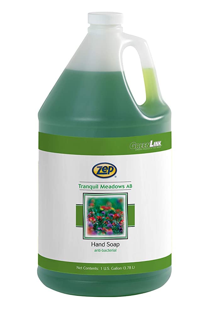 Zep Tranquil Meadows Antibacterial Foaming Hand Soap Refill - 1 Gallon (4 Pack) for Dispensers | Gentle Skin Cleansing | Ideal for Homes, Offices & Public Restrooms (338724)