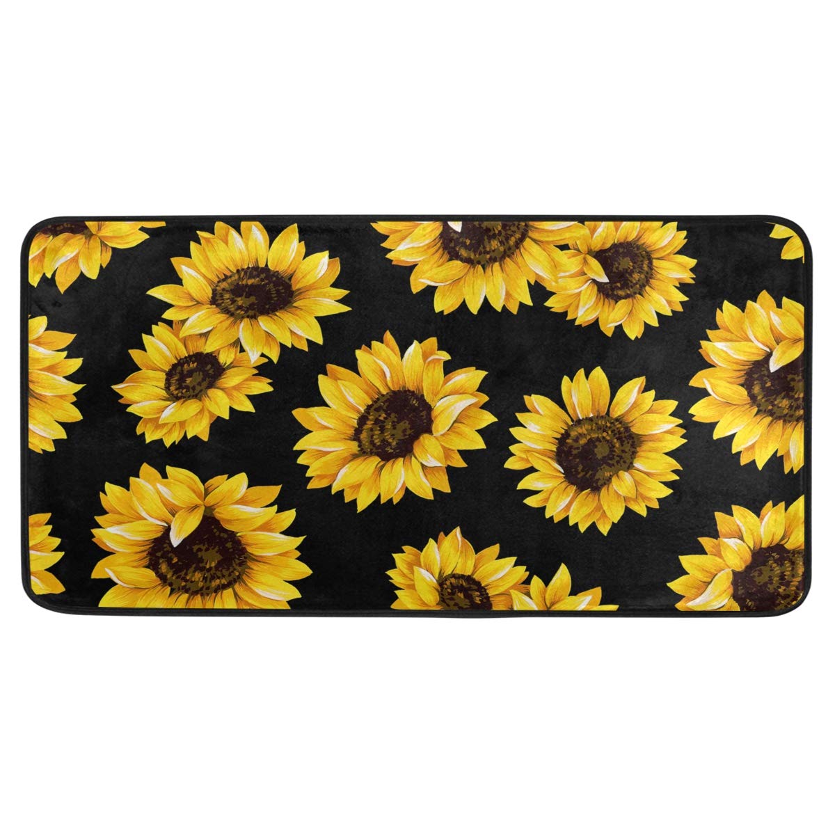 Sunflower Anti-Fatigue Kitchen Mat - Non-Slip, Stain-Resistant for Indoor/Outdoor Use