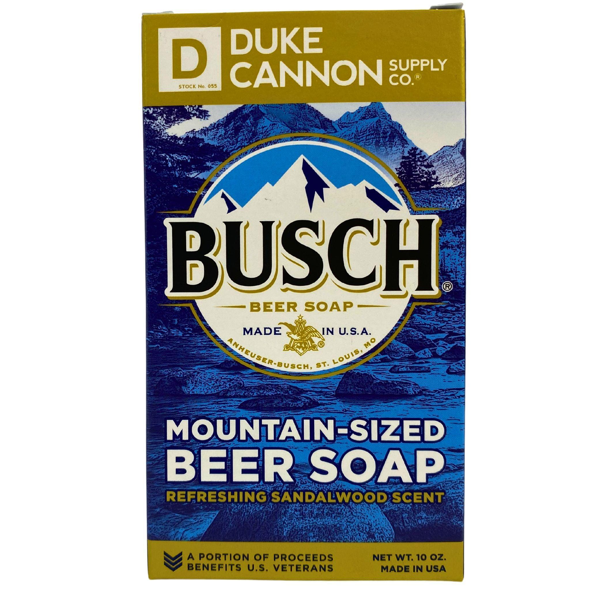 Duke Cannon Supply Co. Busch Beer Scented Bar Soap - 10 oz (70-Piece Bulk Pack) - Perfect for Men's Grooming, Camping, and Outdoor Adventures
