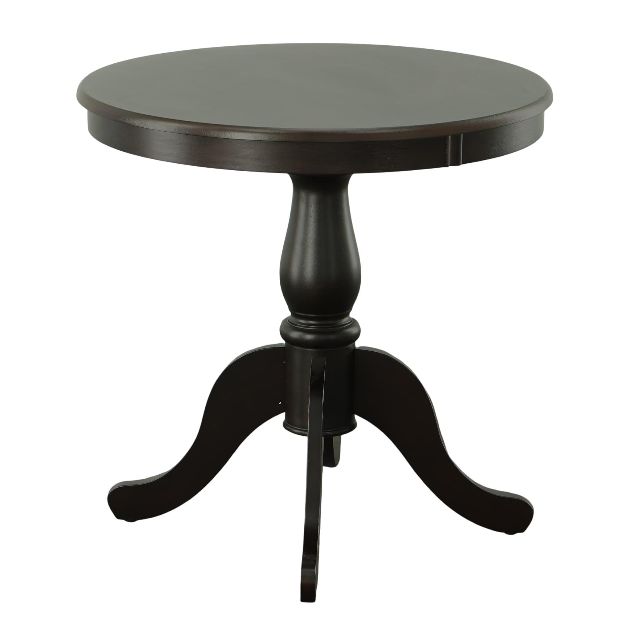 Carolina Chair & Table Hamilton 36-Inch Round Pedestal Dining Table in Espresso - Perfect for Small Space Dining Rooms, Breakfast Nooks & Cozy Kitchens