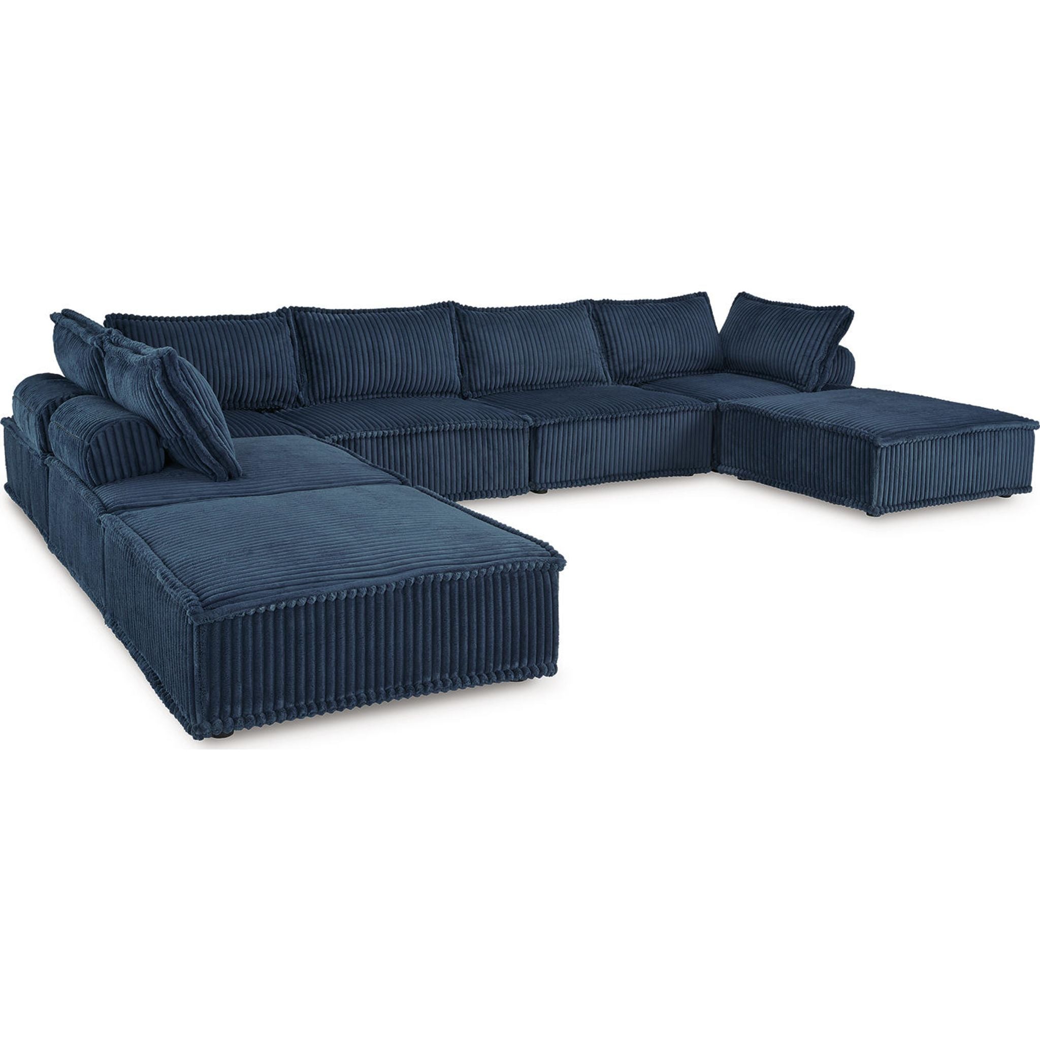 7-Piece Modular Sectional Sofa Set with Reversible Chaise - Modern L-Shaped Couch for Living Room, Family Room & Home Theater - Soft Fabric Upholstery & Sturdy Frame