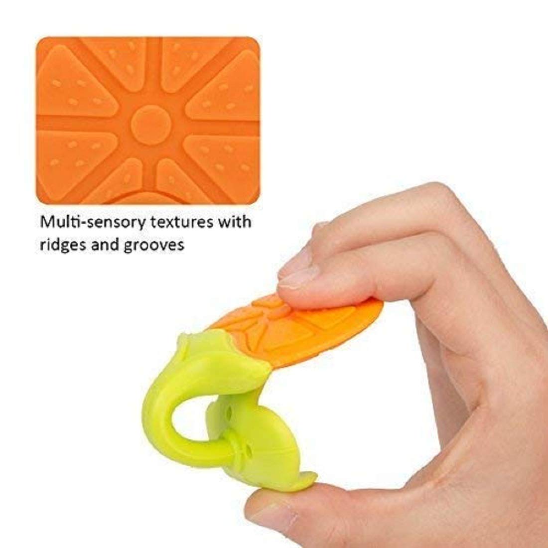Lappu Baby Teether Set - 3 Pack Silicone Fruit Teethers for Infants 6-12 Months with Heat-Sensitive Color Changing Spoon | Safe Chew Toys for Teething Relief | Perfect for Home, Travel & Daycare Use