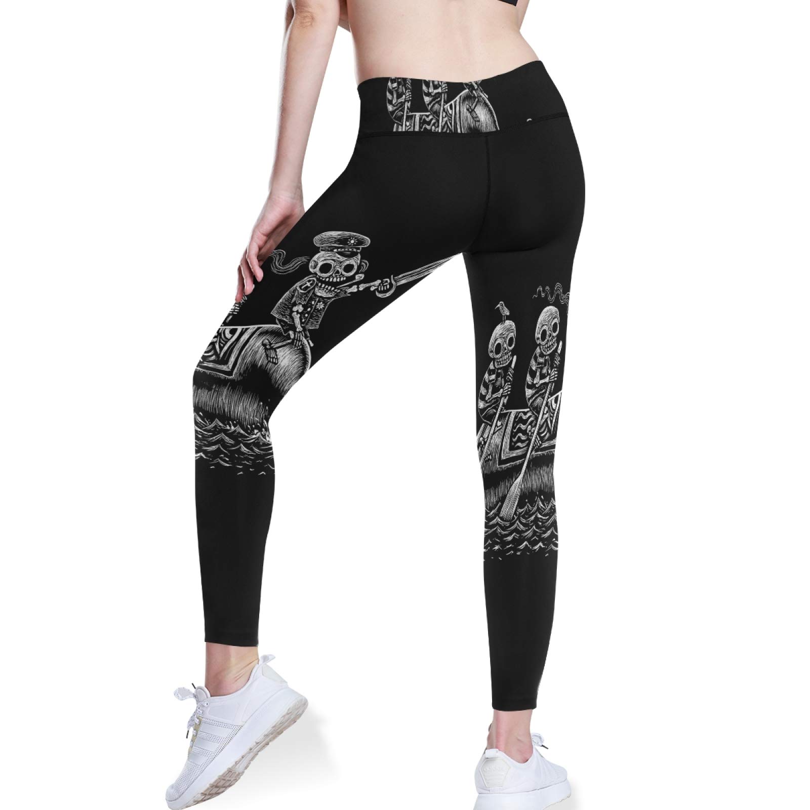 Skeleton Sailor Yoga Pants - High Waist Tummy Control Leggings for Women, Workout & Running