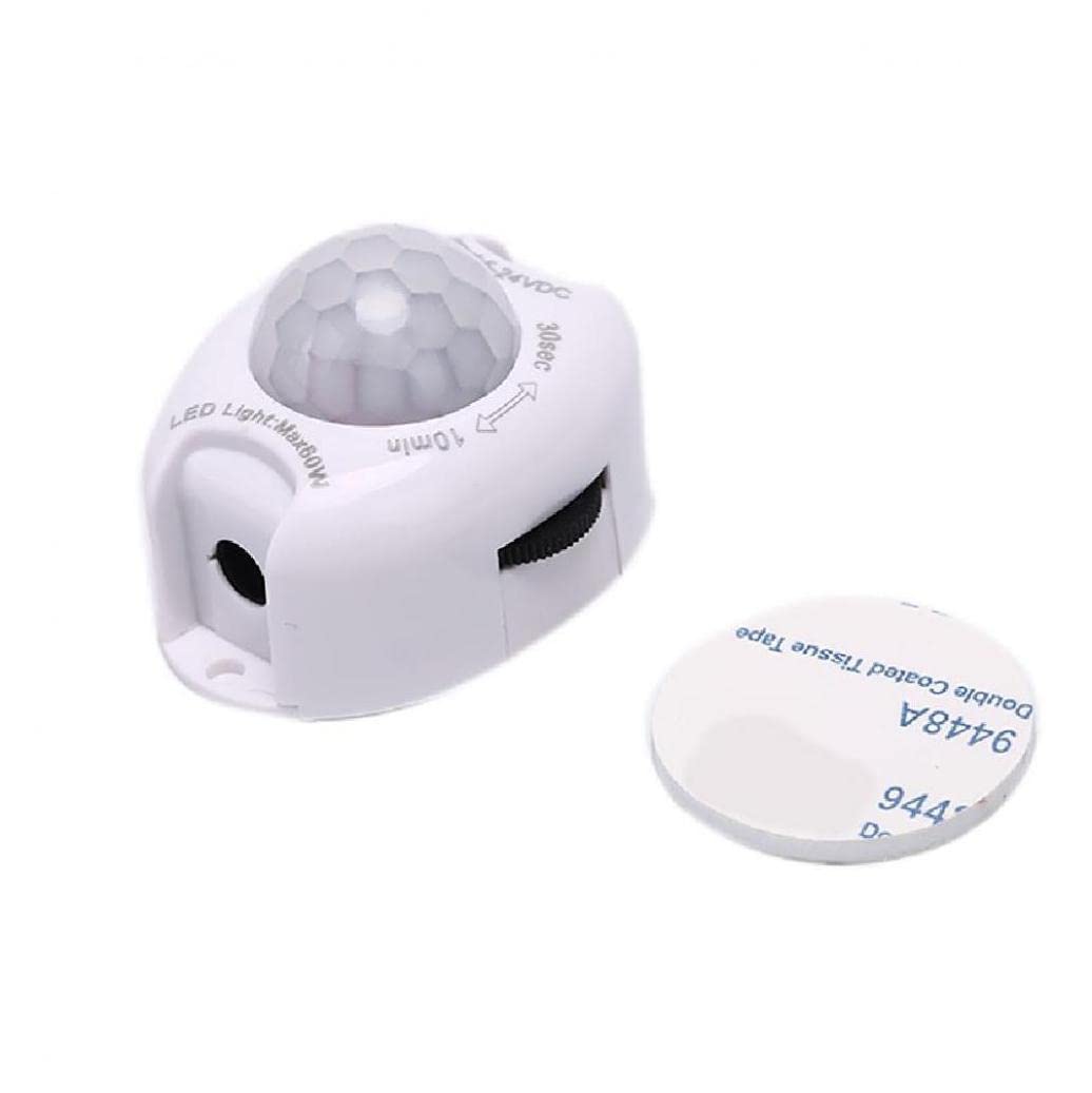 Zonster Motion Sensor Switch DC 5V/12V - Automatic PIR Motion Activated Timer for LED Strip Lights - Perfect for Home, Office, and Closet Lighting Automation