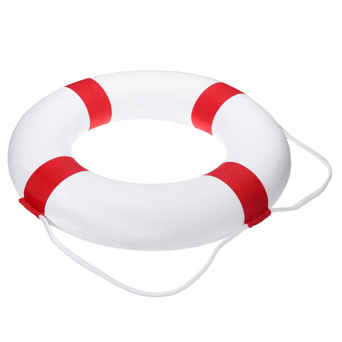 Life Ring Pool Safety Buoy - 52cm/20.5inch Swim Foam Ring with Rope for Lifesaving, Emergency Rescue, Swimming Pools, Beaches, and Boating Safety