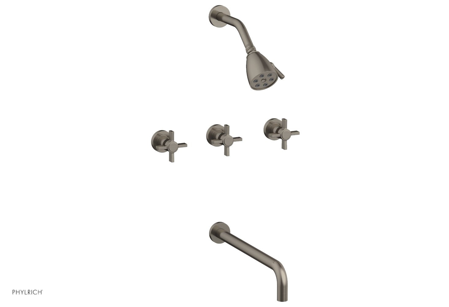 Premium 3-Handle Tub and Shower Faucet Set with 14
