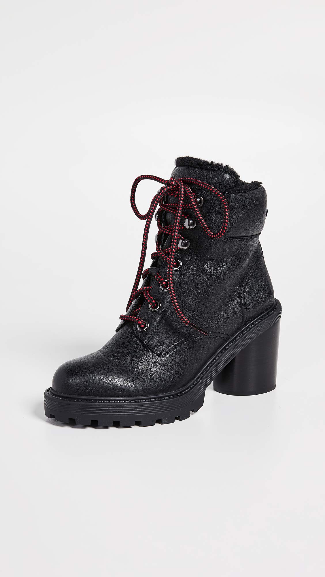 Marc Jacobs Women's Crosby Hiking Boot with Faux Shearling Lining - Waterproof Ankle Boots for Winter, Outdoor & Casual Wear - Perfect for Hiking, Travel & Everyday Fashion
