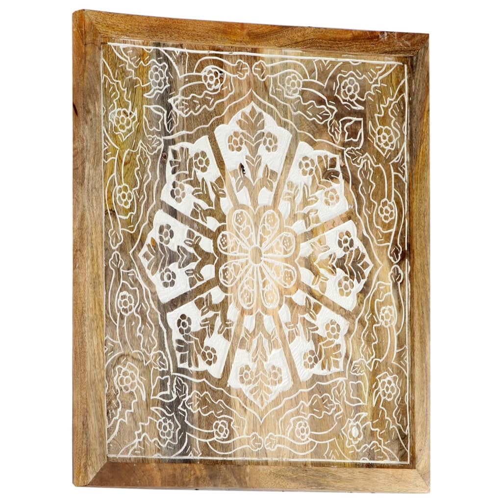 Hand-Carved Mango Wood Wall Panels - Set of 2 (23.6