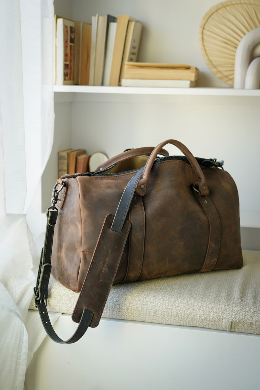 Premium Overnight Duffle Bag in Gaucho Brown - Perfect for Travel, Gym & Weekend Getaways | Durable & Stylish Carry-On Luggage