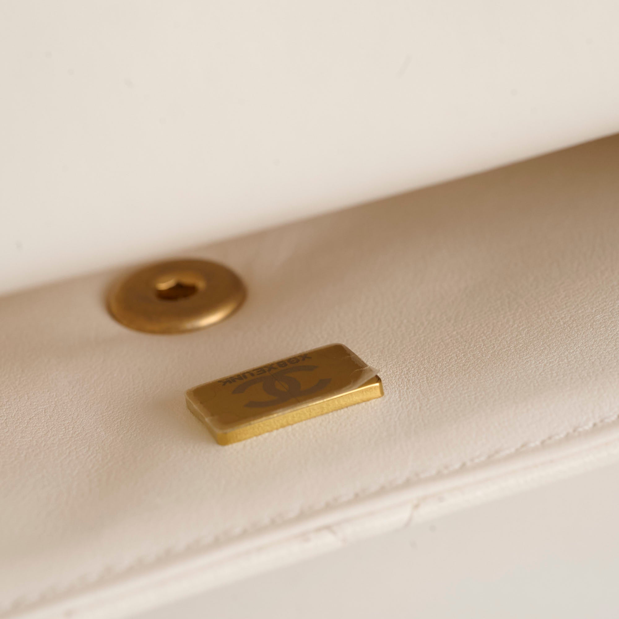 Chanel Square Seasonal Pearl Flap Bag in White Lambskin Leather with Microchip - Luxury Designer Handbag for Women, Perfect for Parties, Weddings & Special Occasions