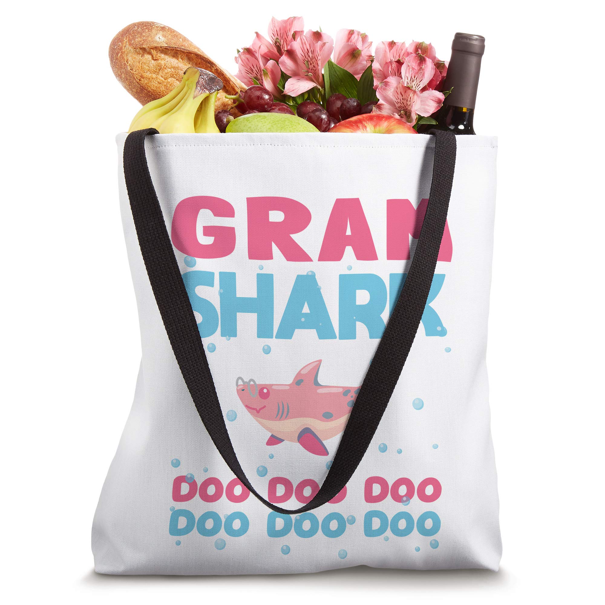 Gram Shark Tote Bag - Funny Mother's Day Gift for Grandma & Women - Large Canvas Shopping Bag - Perfect for Groceries, Beach Trips & Daily Use