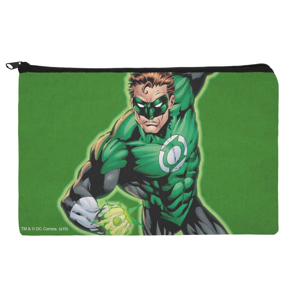 Green Lantern Character Makeup Bag - Waterproof Cosmetic Organizer Pouch for Travel, Gym & Daily Essentials | DC Comics Superhero Themed Accessory