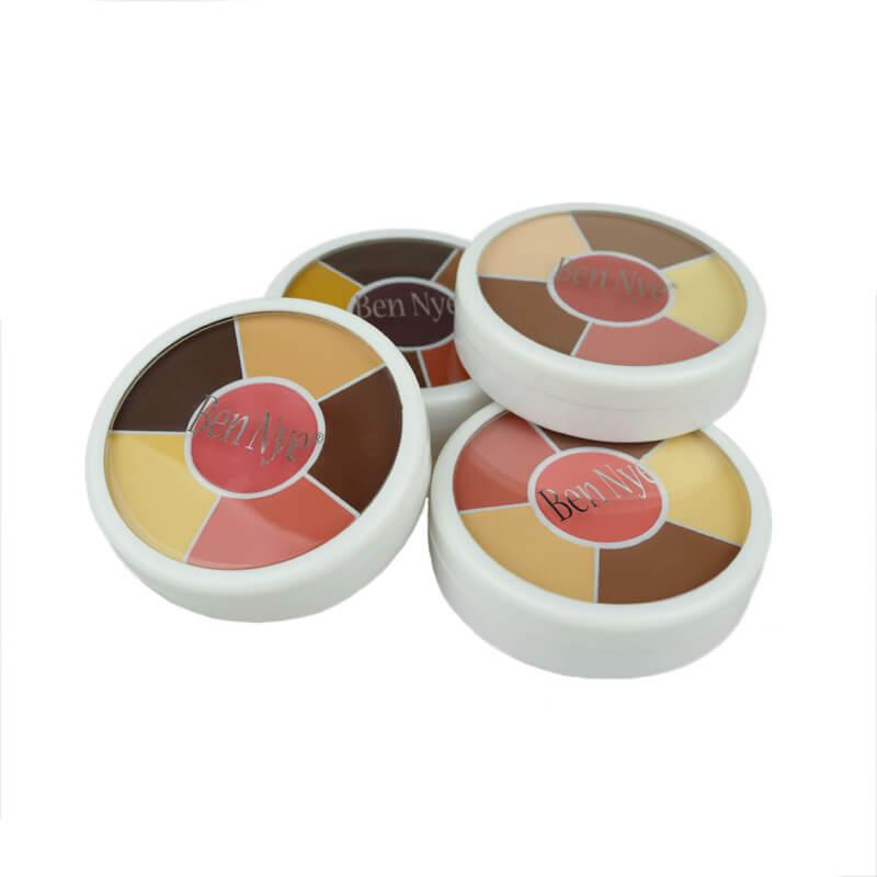 Ben Nye Professional Creme Contour & Blush Wheel - 6 Color Palette for Makeup Artists | Perfect for Stage, Film & Special Effects Makeup