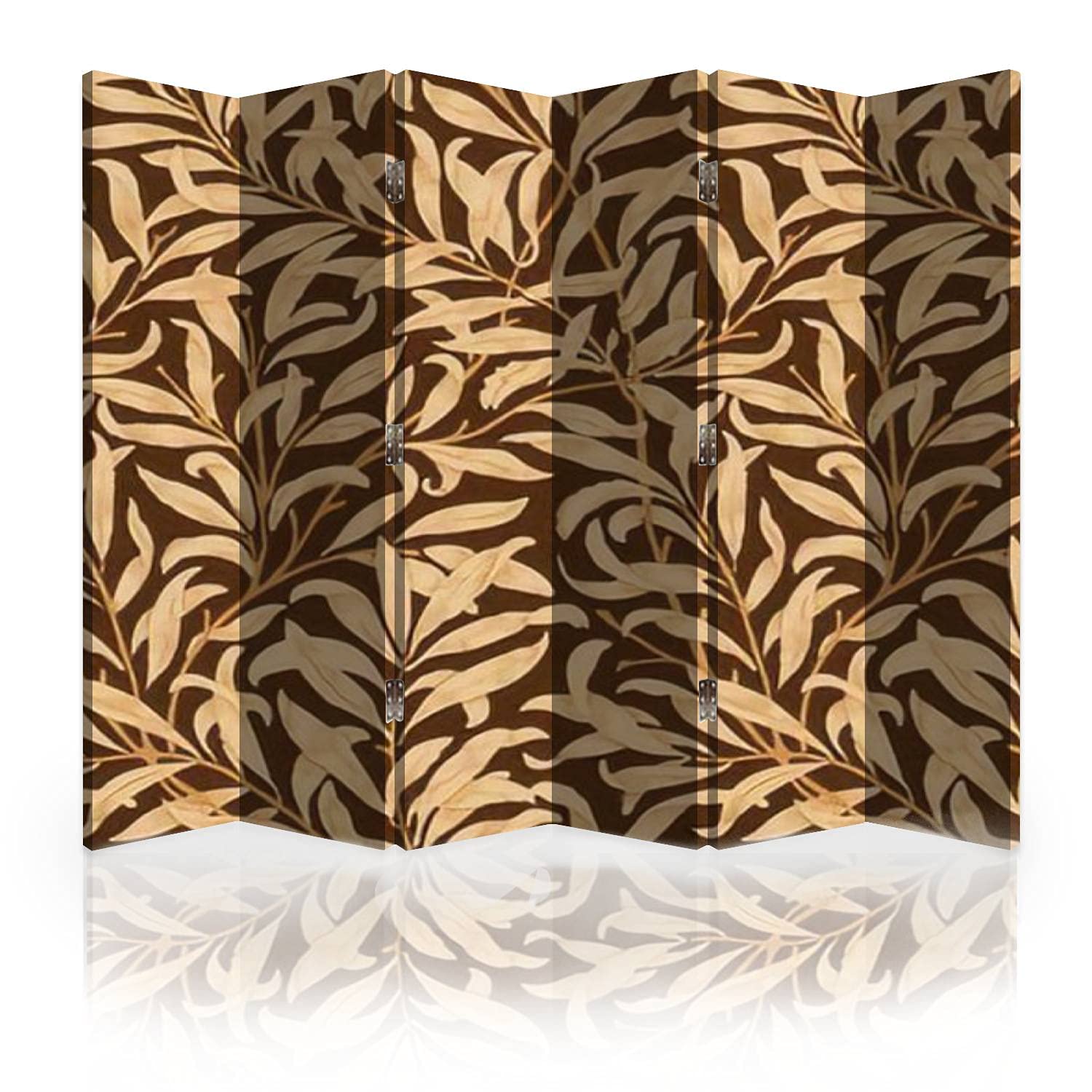 William Morris Willow Bough Canvas Room Divider Screen - 6-Panel Folding Privacy Partition Wall Separator for Bedroom, Office & Living Space | Inspired by 1834-1896 MET Museum Original