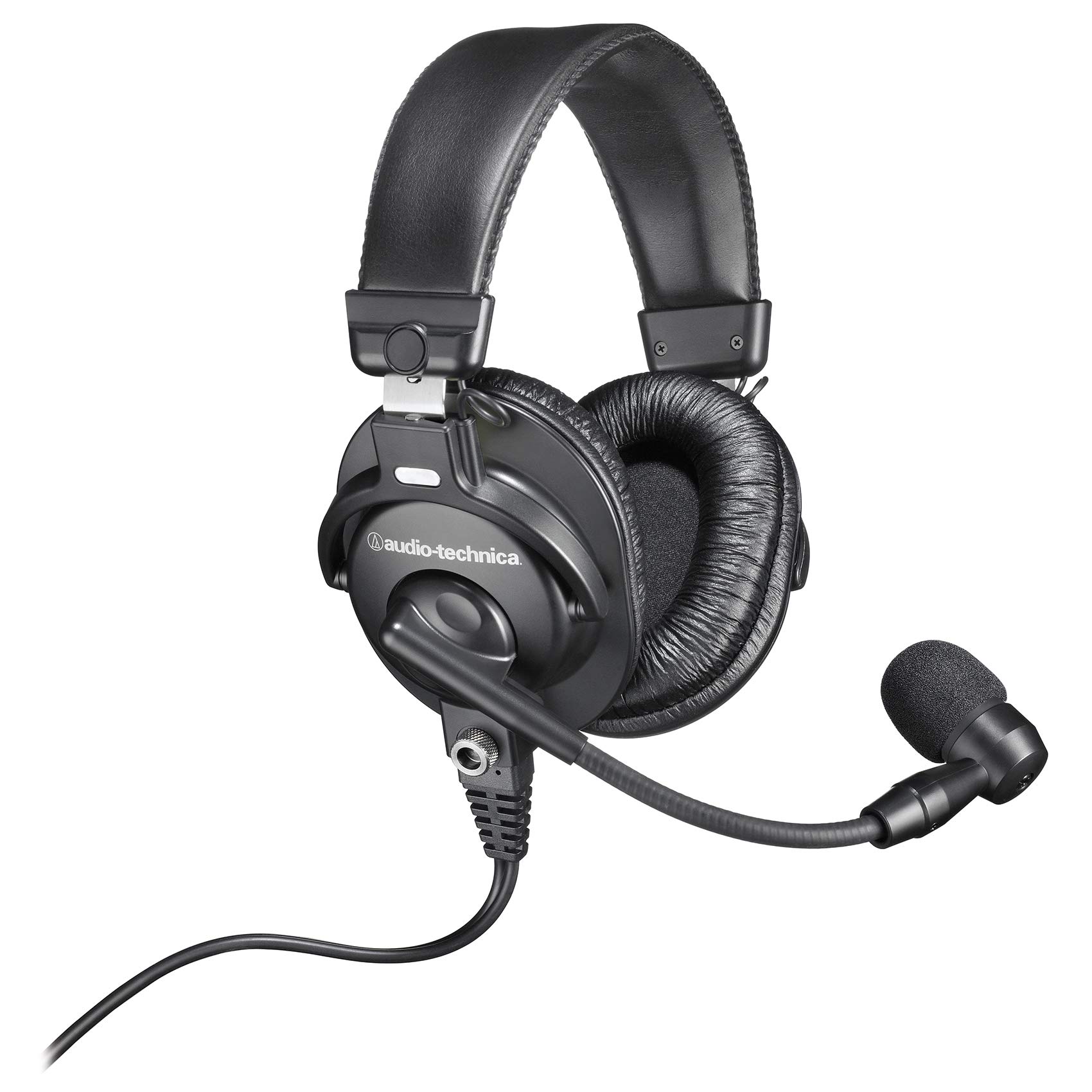 Audio Technica BPHS1 Professional Over-Ear Broadcast Headphones with Boom Mic & Speakers - Perfect for Podcasting, Live Streaming, and Radio Broadcasting
