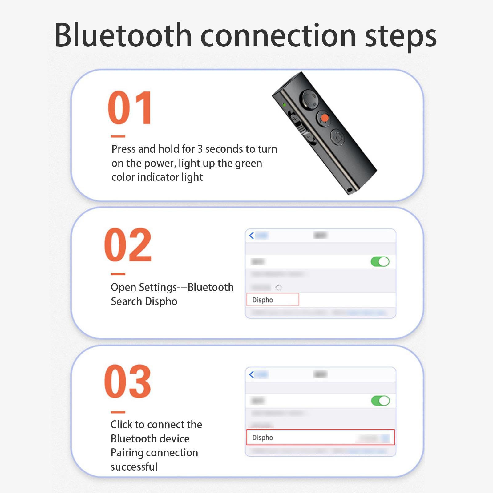 Wireless Camera Remote Shutter for iPhone & Android - Bluetooth Selfie Clicker with Zoom Control | Perfect for Group Photos, Vlogging, and Hands-Free Photography