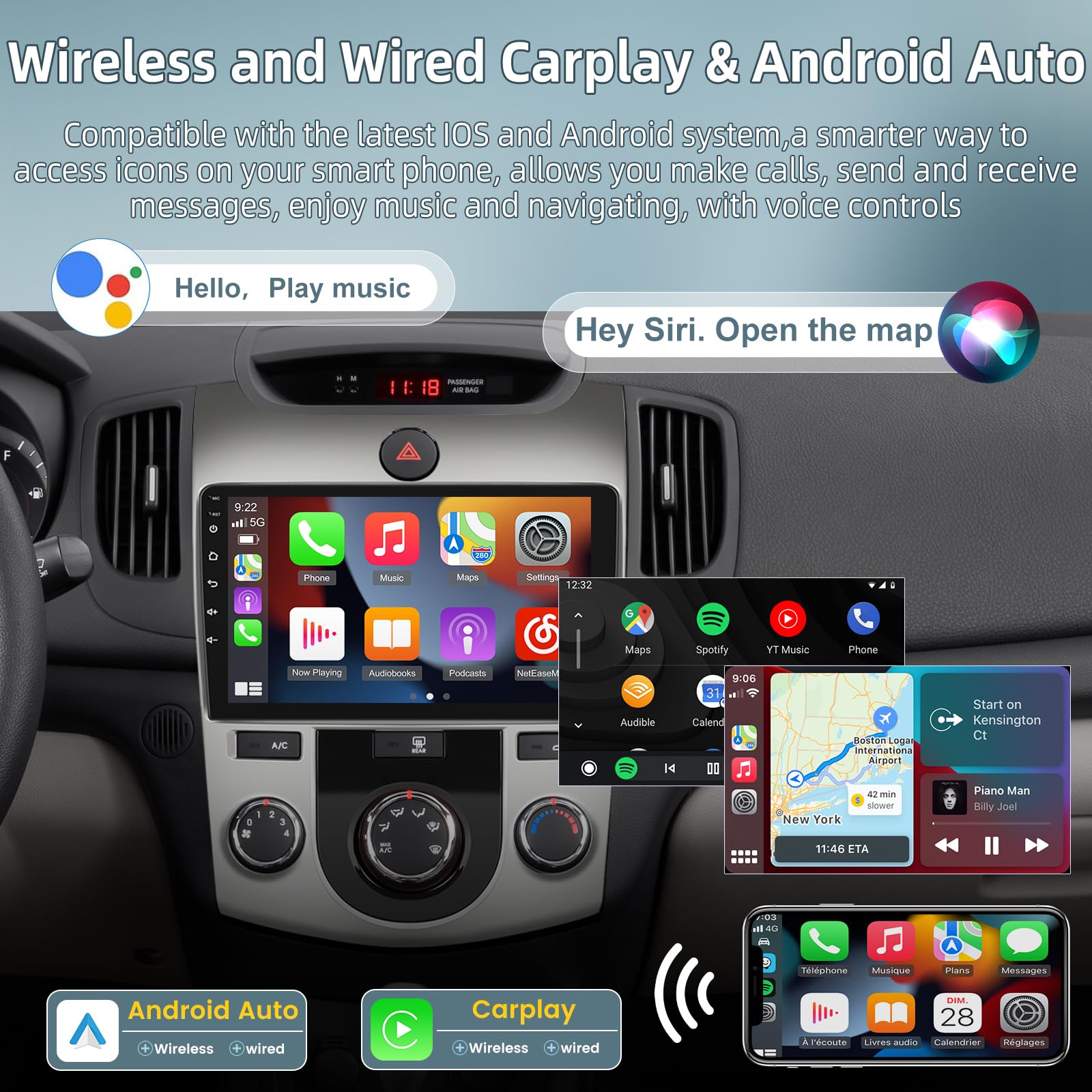 2+64GB Android 13 Car Stereo for Kia Forte 2009-2017 - 9