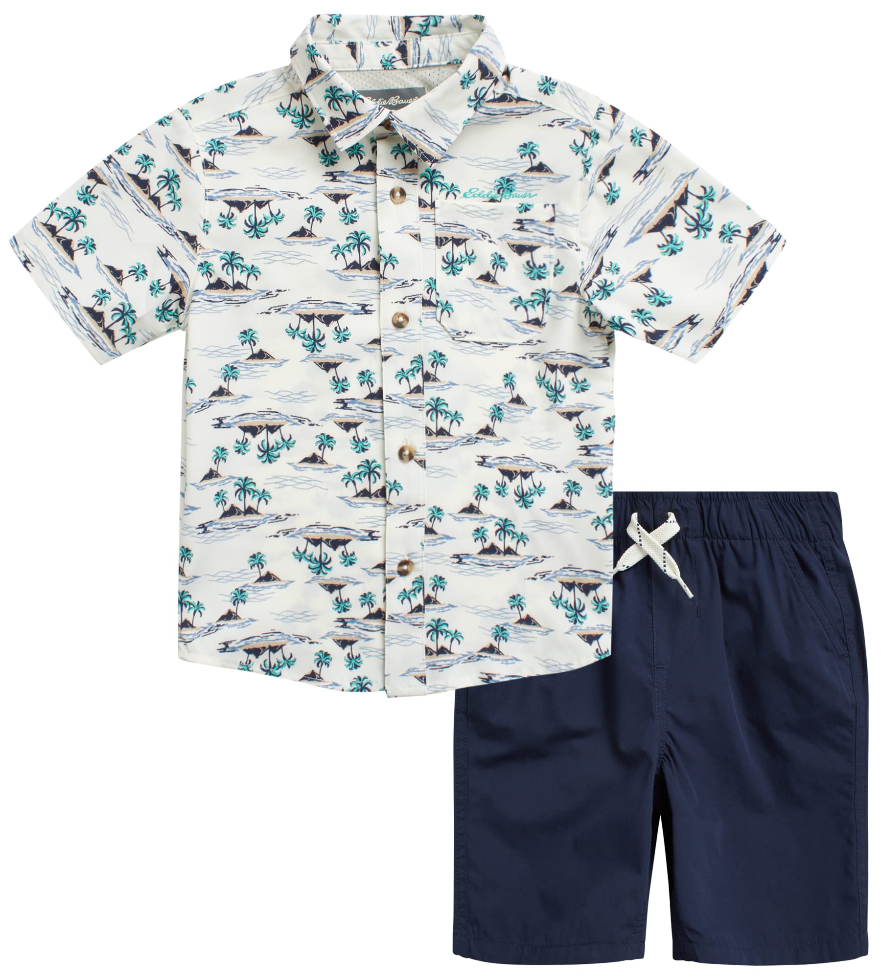 Eddie Bauer Toddler Boys' Shorts Set - 2-Piece Polo Shirt & Shorts Matching Outfit for Boys 2T-4T - Comfortable Summer Playwear for Daycare, Park & Outdoor Activities