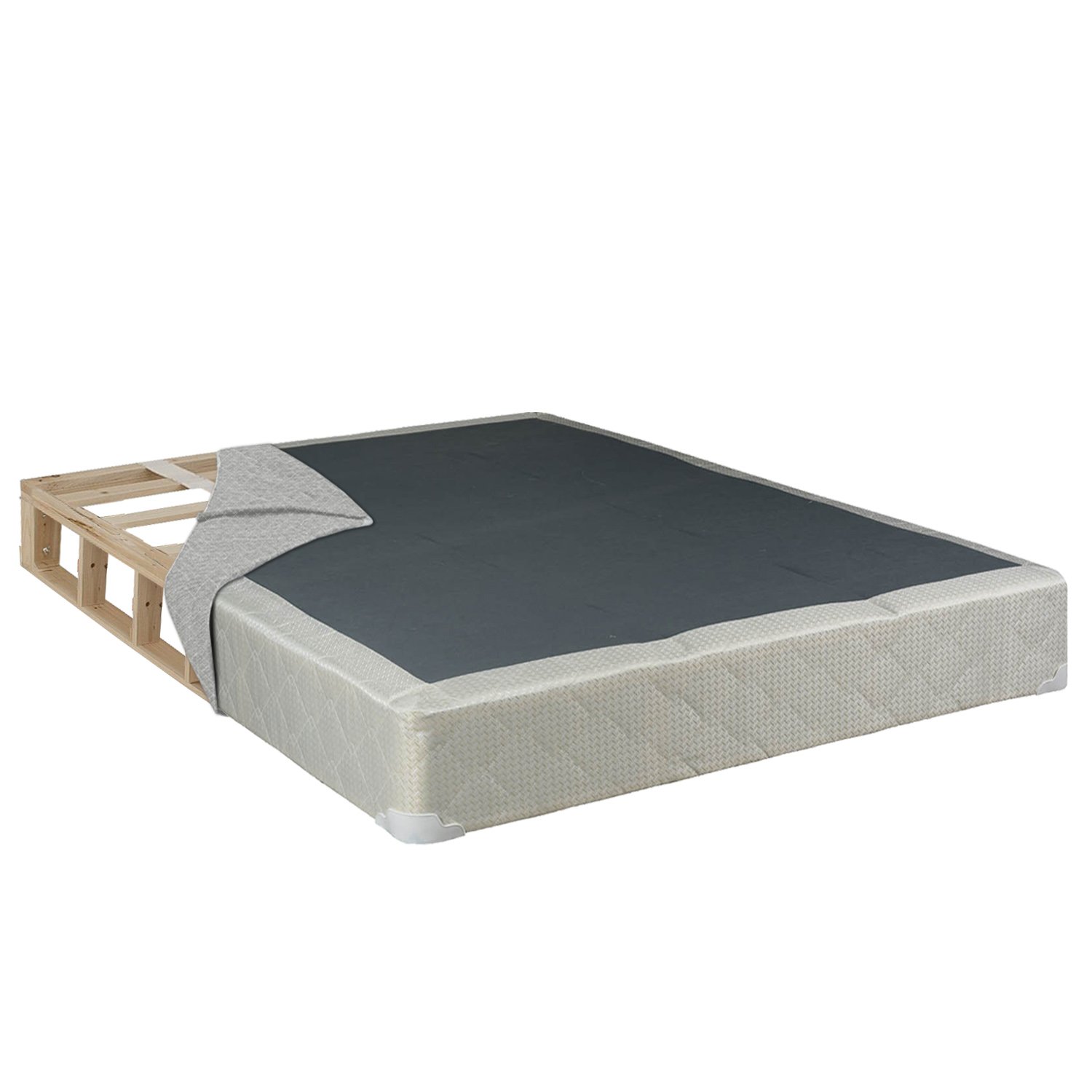 4-Inch Queen Size Assembled Split Box Spring for Mattress - Elegant Collection | Sturdy Bed Foundation with Easy Setup | Perfect for Small Spaces, Apartments & Guest Rooms