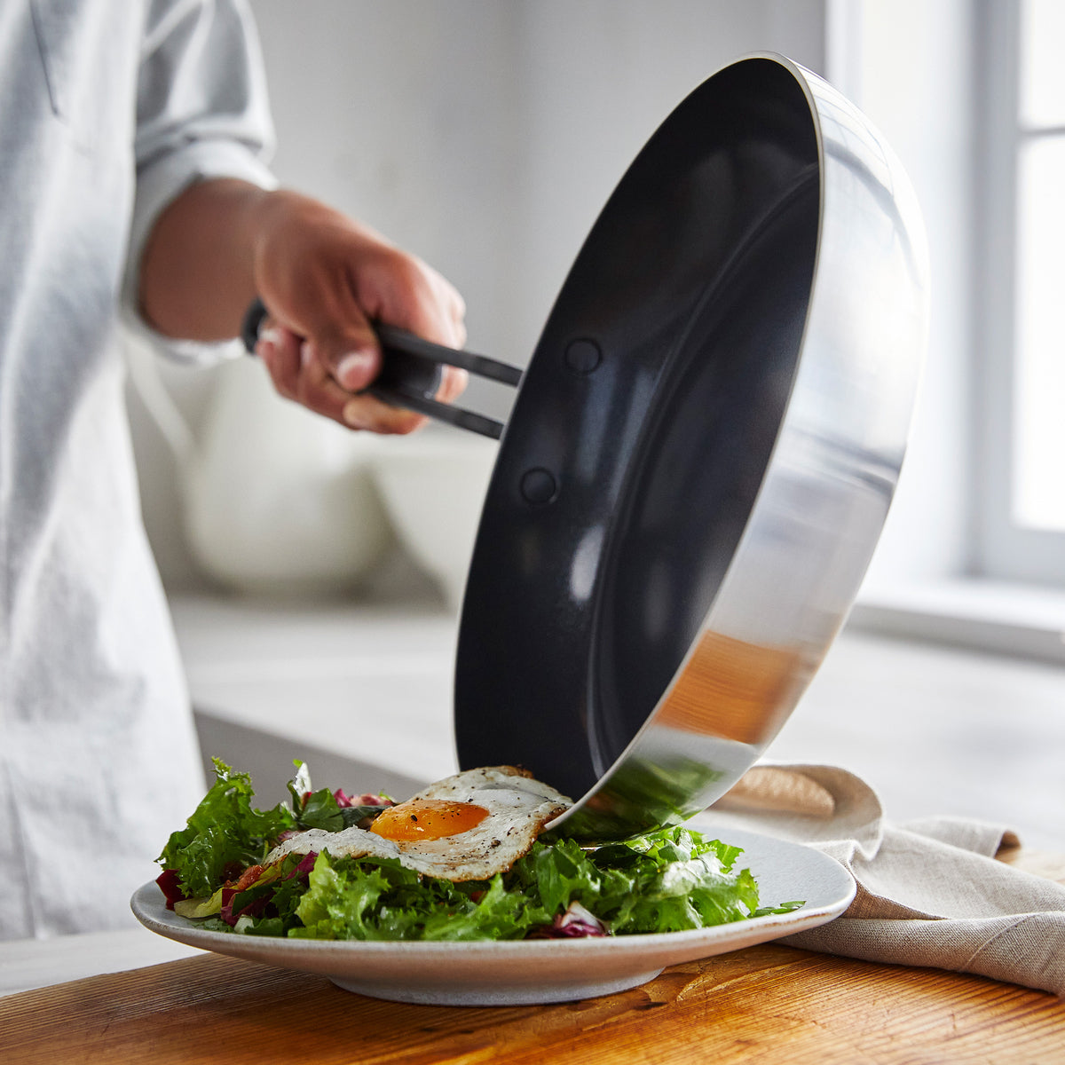 Stanley Tucci™ Premium 4-Piece Stainless Steel & Ceramic Nonstick Cookware Set with Free Tucci Cookbook – Perfect for Home Chefs & Gourmet Cooking