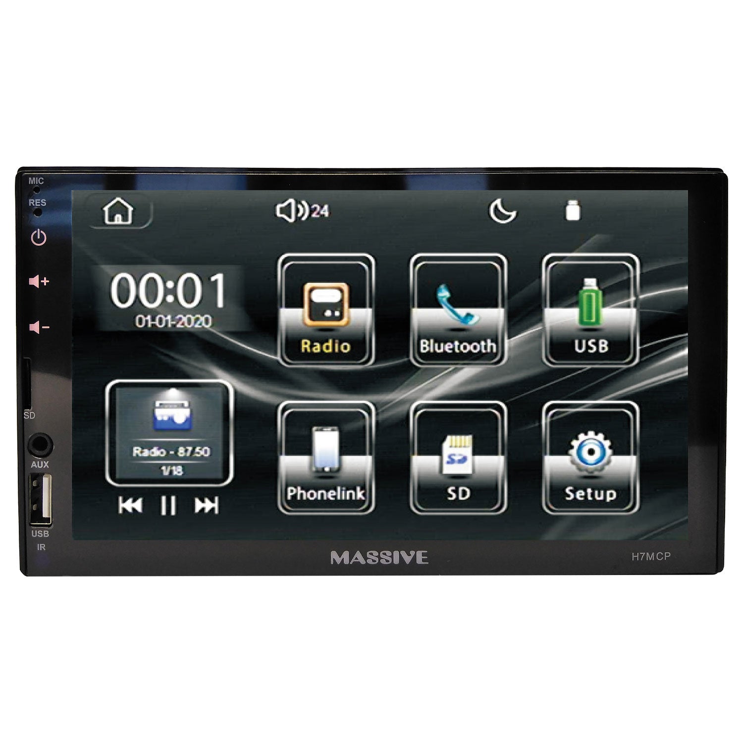 H7MCP 7-Inch Touchscreen Car Stereo with Apple CarPlay & Android Auto | Bluetooth, MP5 Player, AM/FM Radio, Rearview Camera | Perfect for Toyota, Honda, Ford & More
