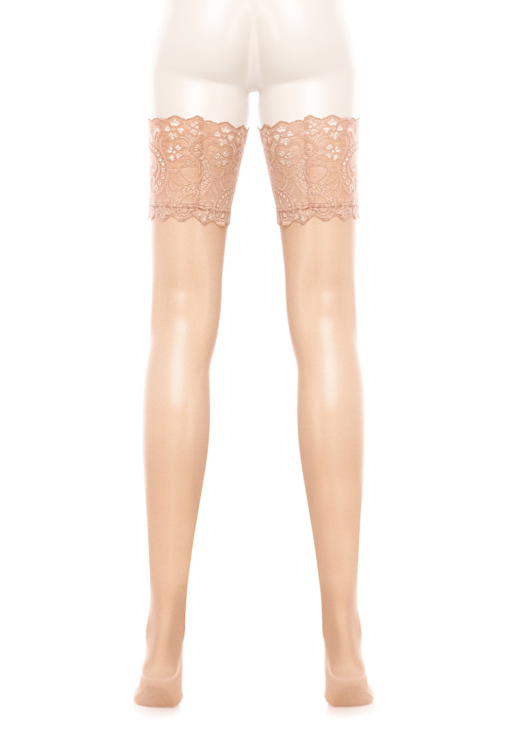 Glamory Women's Dream20 Plus Size Stockings - Comfortable & Stretchy Thigh High Socks for Curvy Women - Perfect for Office, Party & Everyday Wear