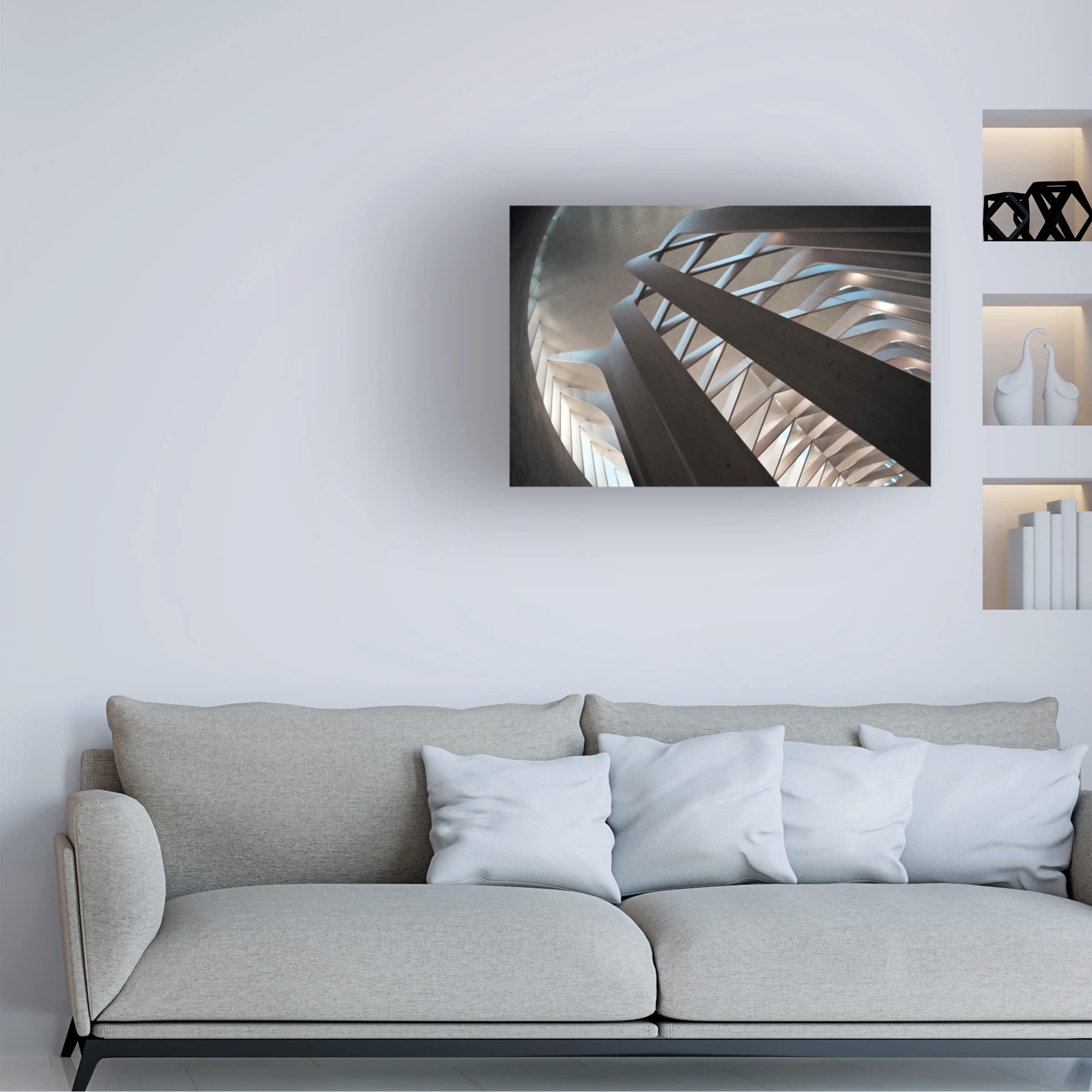 Trademark Fine Art 'Intertwined' Canvas Wall Art by Linda Wride - Modern Abstract Painting for Living Room, Bedroom & Office Decor