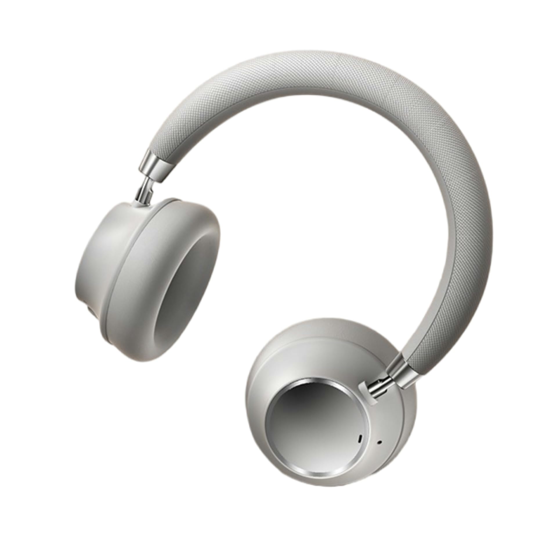 Premium Over-Ear Bluetooth Headphones with Active Noise Cancelling, Built-in Mic & 50H Playtime - HiFi Stereo Sound, Deep Bass & Rotating Ear Cups for Home, Office, PC & Mobile Devices (Silver) - Perfect for Work, Travel & Gaming
