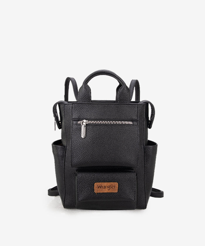 Wrangler Convertible Leather Backpack for Men & Women - Durable Travel Backpack with Adjustable Straps - Perfect for Hiking, Work & School