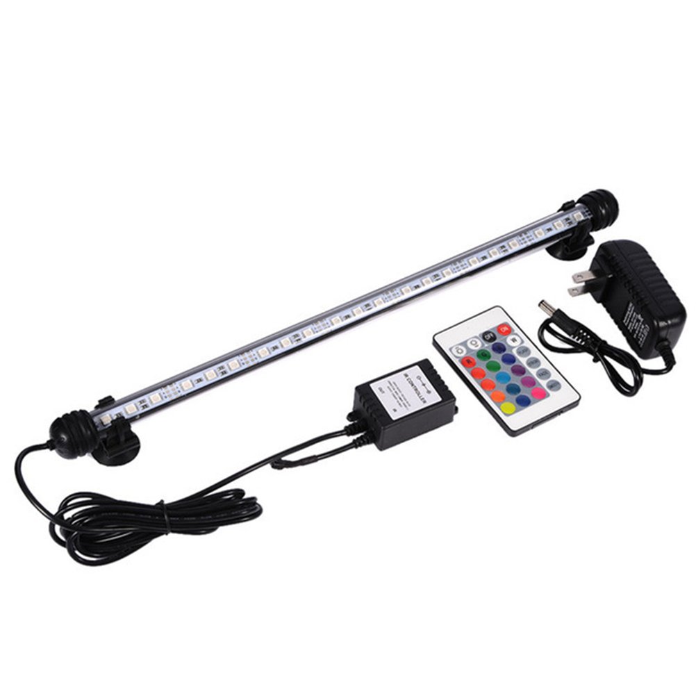 UEETEK LED Aquarium Light with Remote - 18cm Color Changing Underwater Light for Fish Tanks (US Plug)