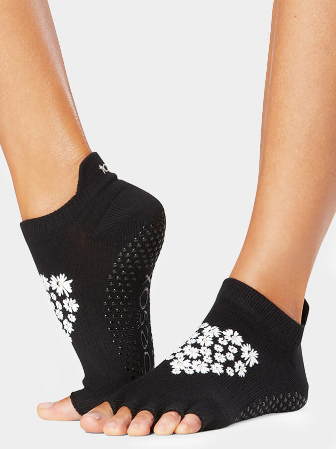 ToeSox Low Rise Half Toe Grip Socks for Women - Non-Slip Yoga Socks with Toe Separation - Perfect for Yoga, Pilates, Barre & Home Workouts