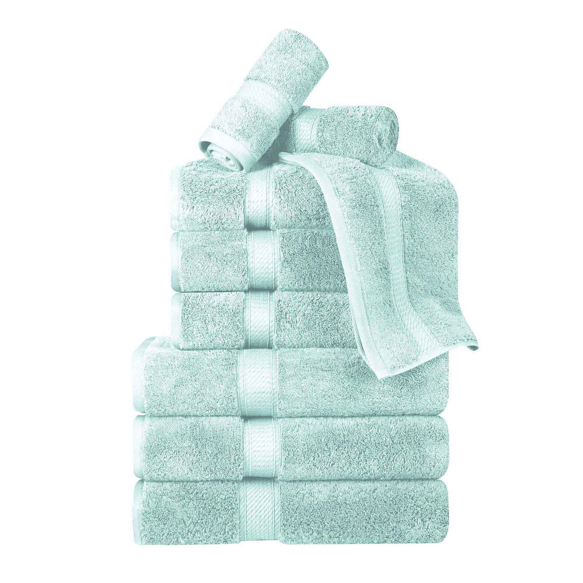 Premium Egyptian Cotton 9-Piece Towel Set - Ultra Soft, Heavyweight & Luxurious for Bath, Spa & Guest Use